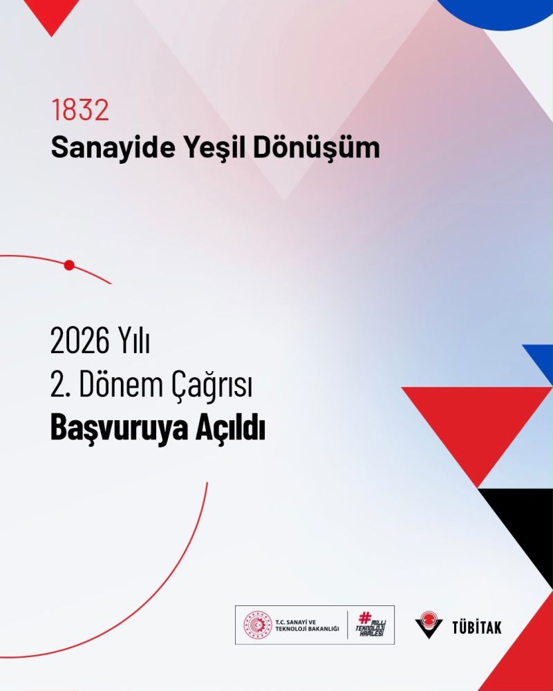 1832-Sanayide Yeşil Dönüşüm 2026 Yılı 2. Çağrısı Başvuruya Açıldı!